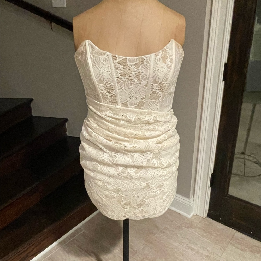 NBD Belladonna White Lace Minidress